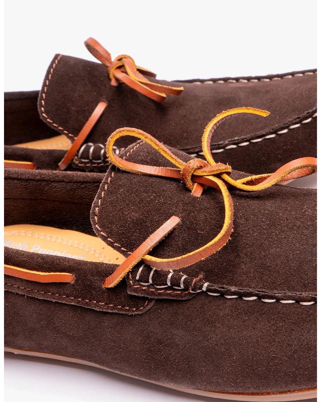 Hush Puppies Brown Reuben Boat Shoes for men