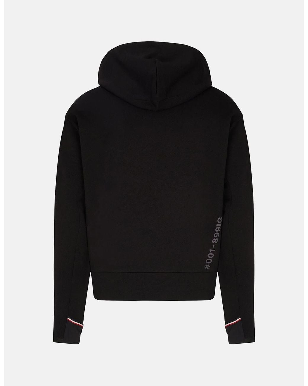 Moncler Black Oversize Grenoble Logo Hoodie for men