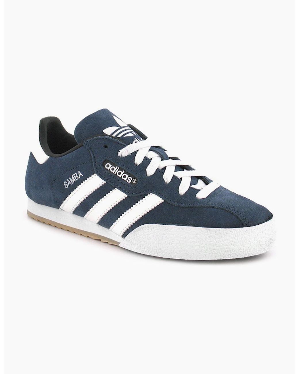 Adidas Originals Blue Trainers Samba Super Suede Leather Lace Up Uk S for men