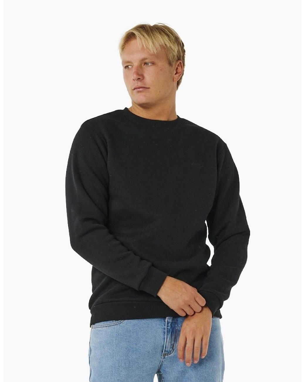 Rip Curl Black Rip Curl Classic Surf Crew Sweatshirt for men