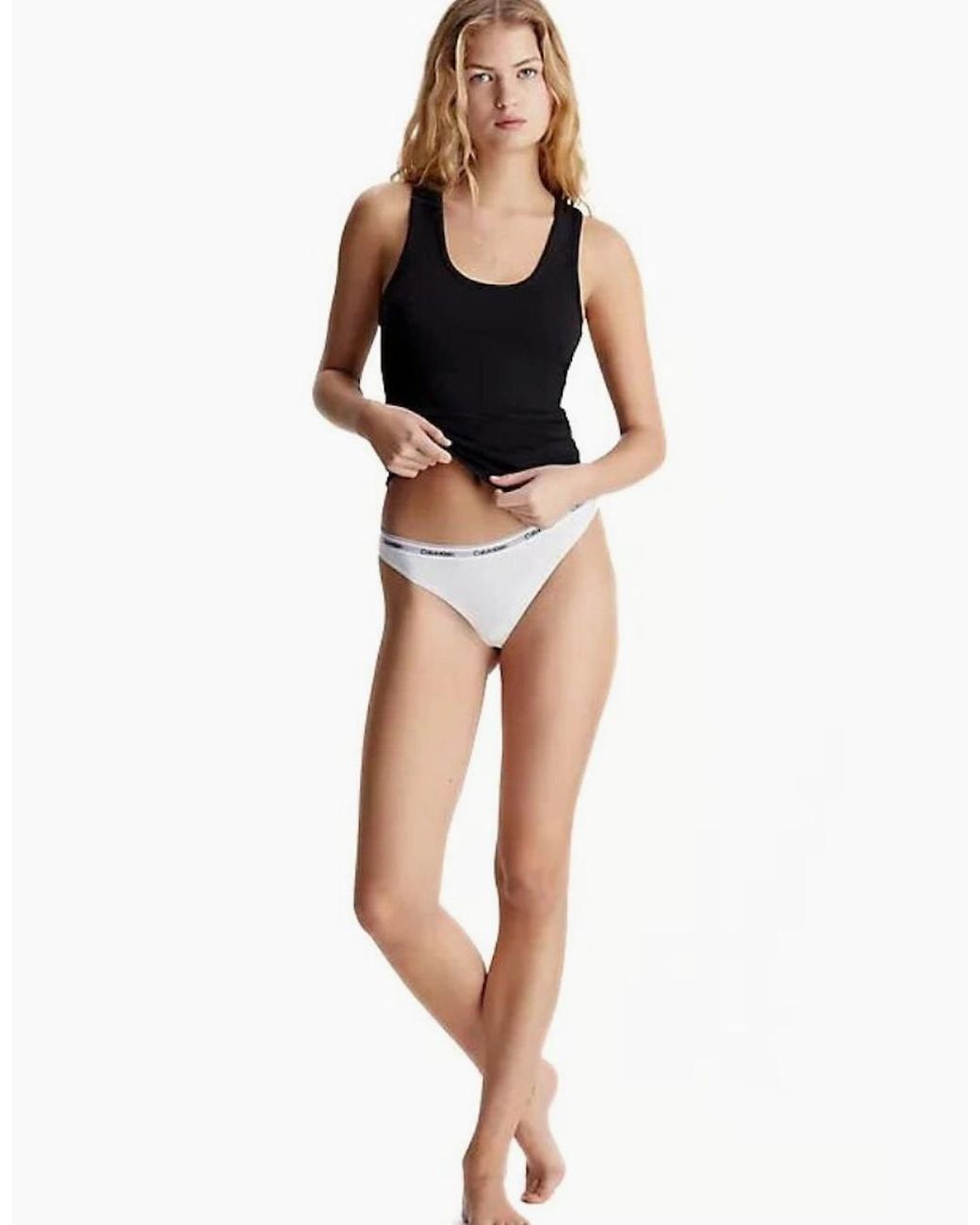 Calvin Klein White 3-Pack Modern Logo Thongs