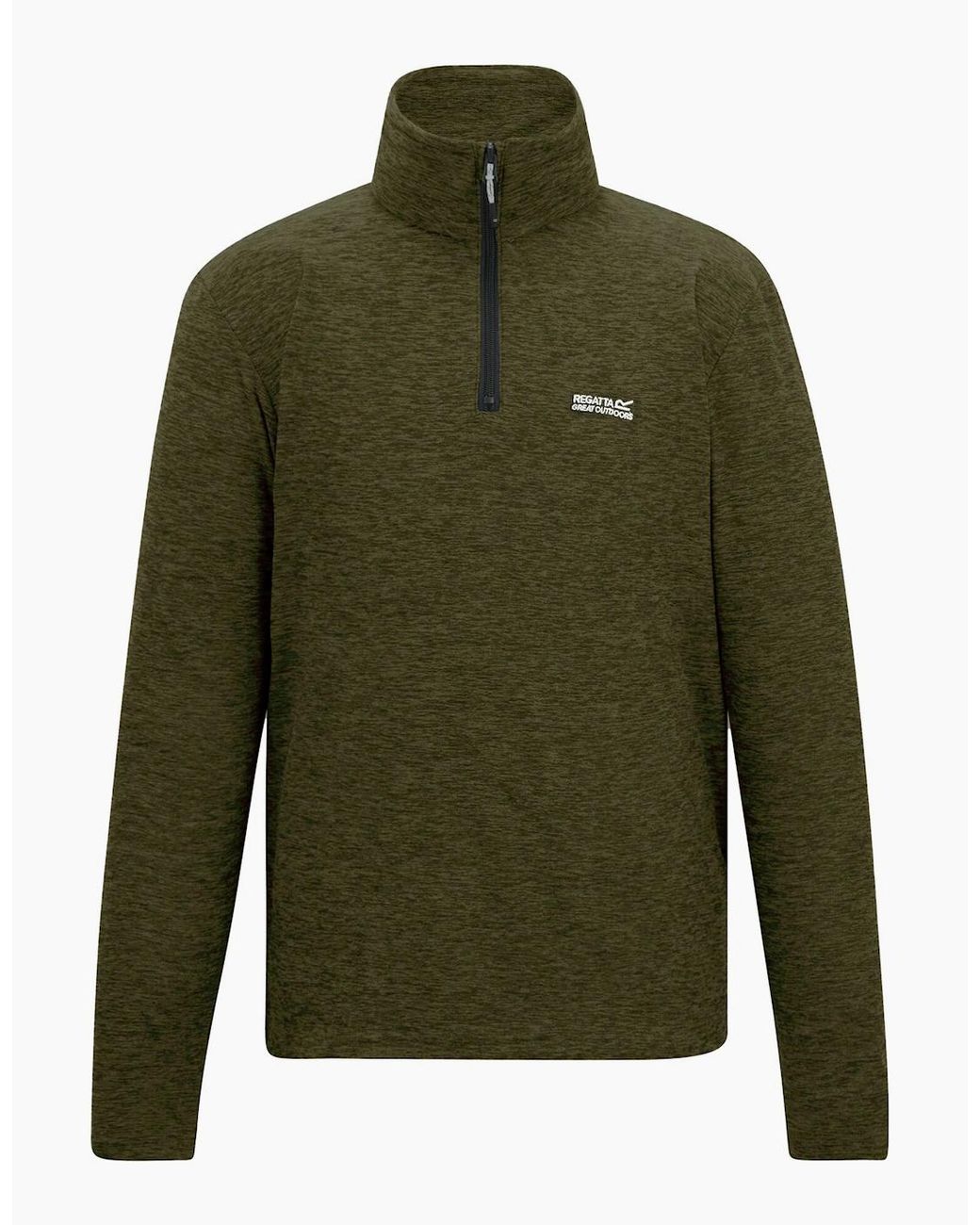 Regatta Green Thompson Marl Half Zip Fleece Jacket for men