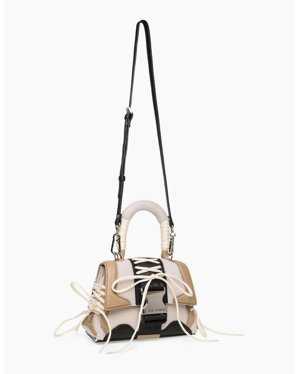Steve Madden White Bdiego Tote Textured With-Tone Hardware