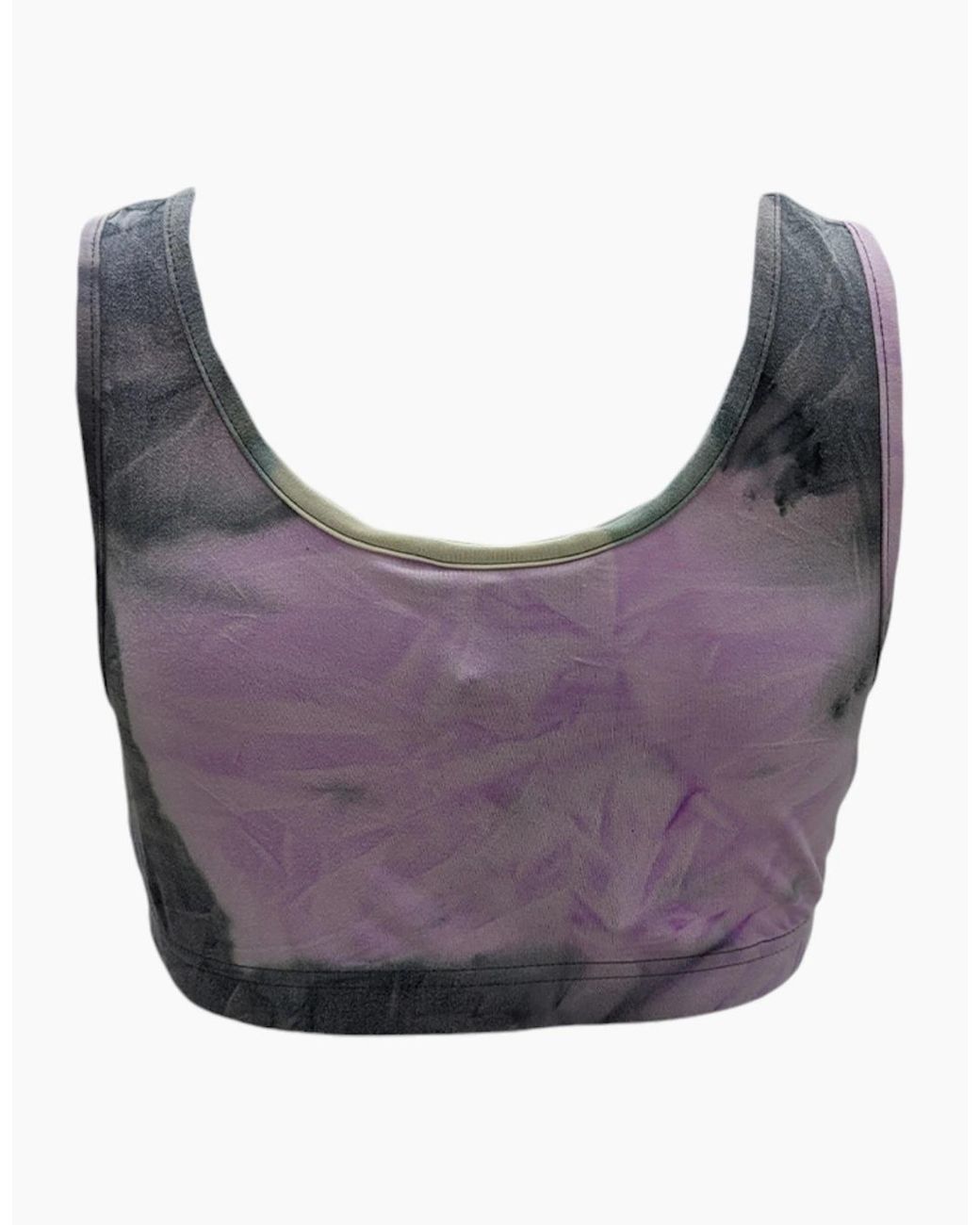 Brave Soul Gray Sports Bra Seamless Stretch Comfort Ladies Slim Crop Top Vest