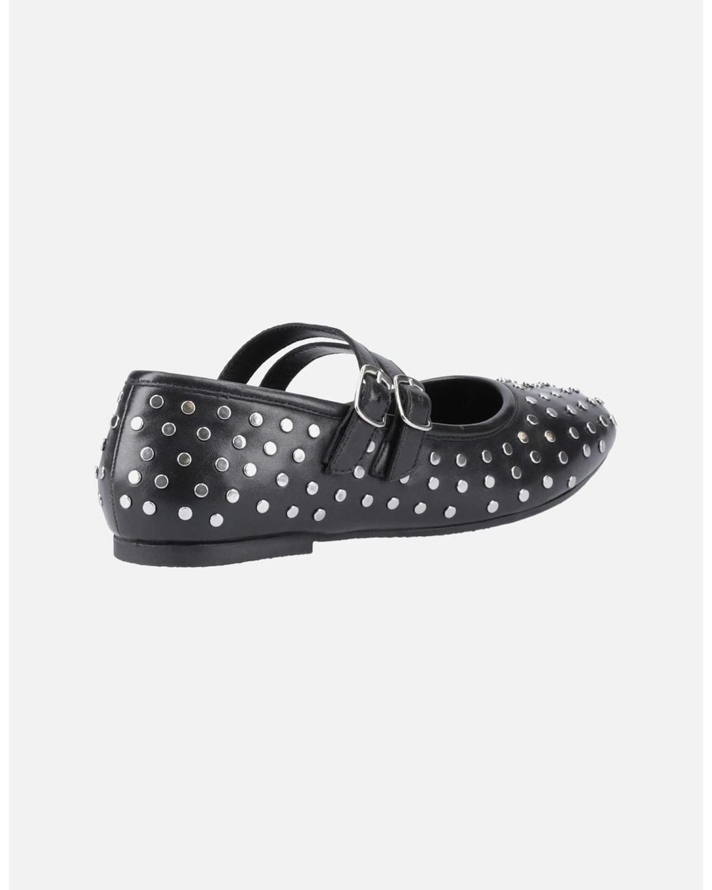 Hush Puppies Black Nixie Leather Flats