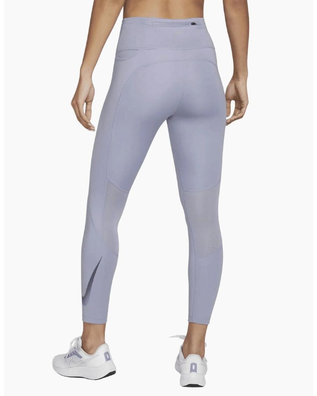 Nike Blue Mid-Rise 7/8 Lilac Running Leggings