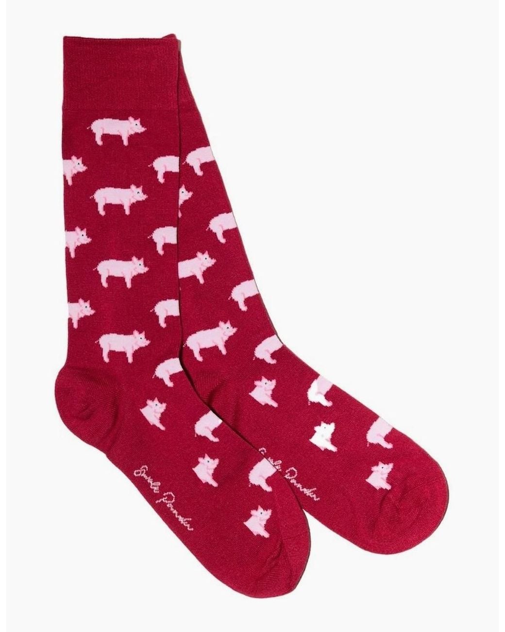 Swole Panda Red Pigs Bamboo Socks