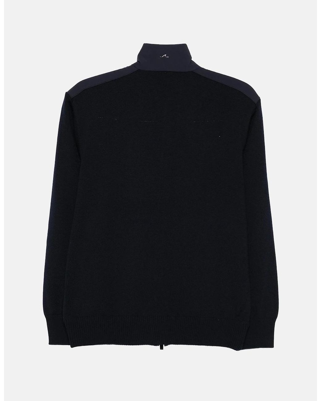 Paul & Shark Blue Technical Wool Full Zip Typhoon Sweater for men