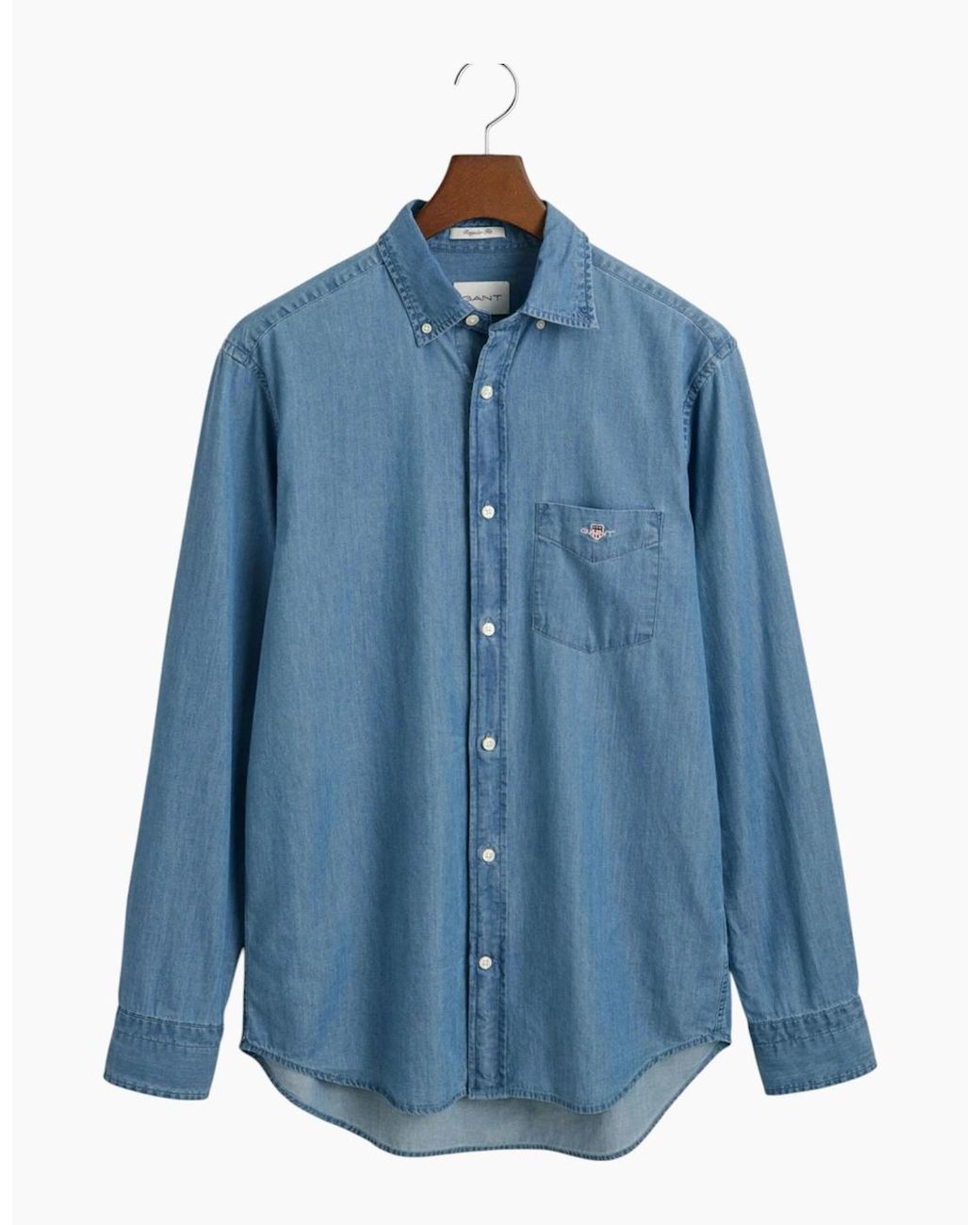 Gant Blue Shirts Regular Fit