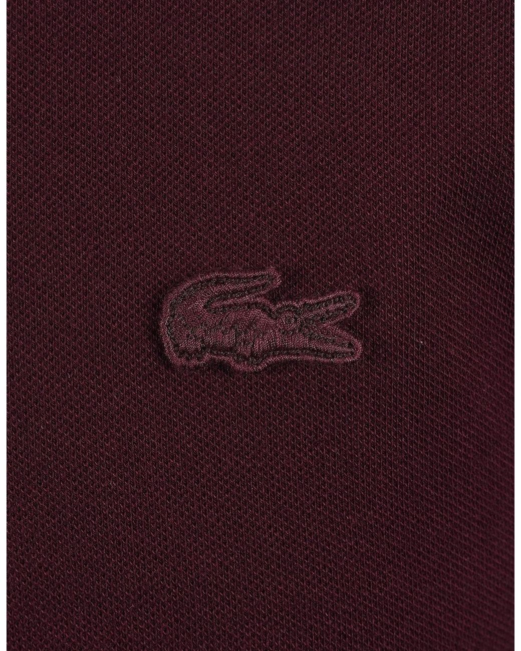 Lacoste Red Tipped Placket Tonal Badge Polo for men