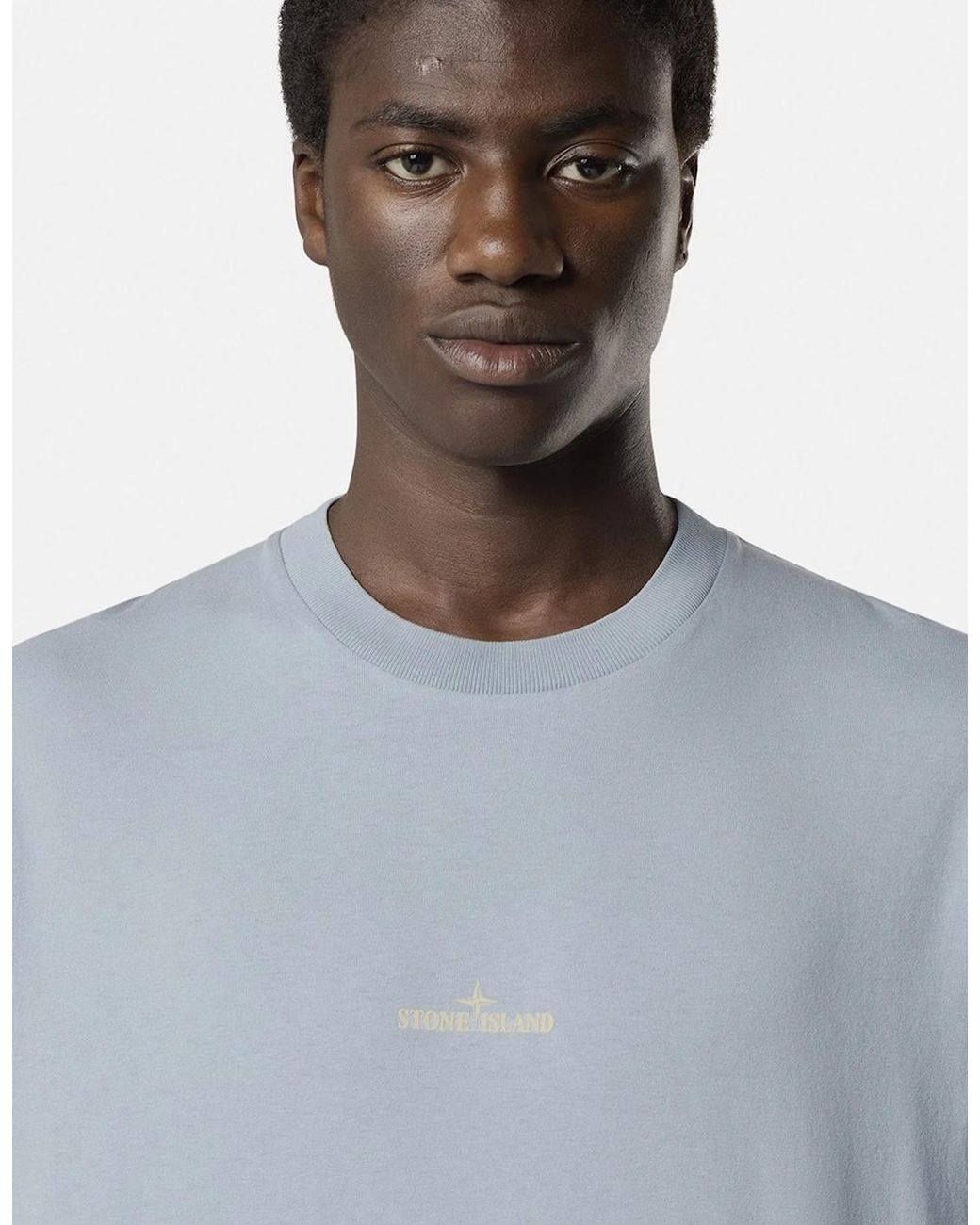 Stone Island Blue Branded 2100001 T-Shirt for men