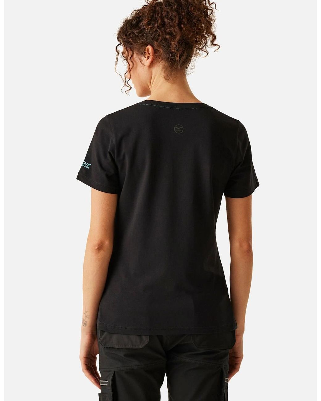 Regatta Black Professional /Ladies Ada Cotton Stretch T-Shirt