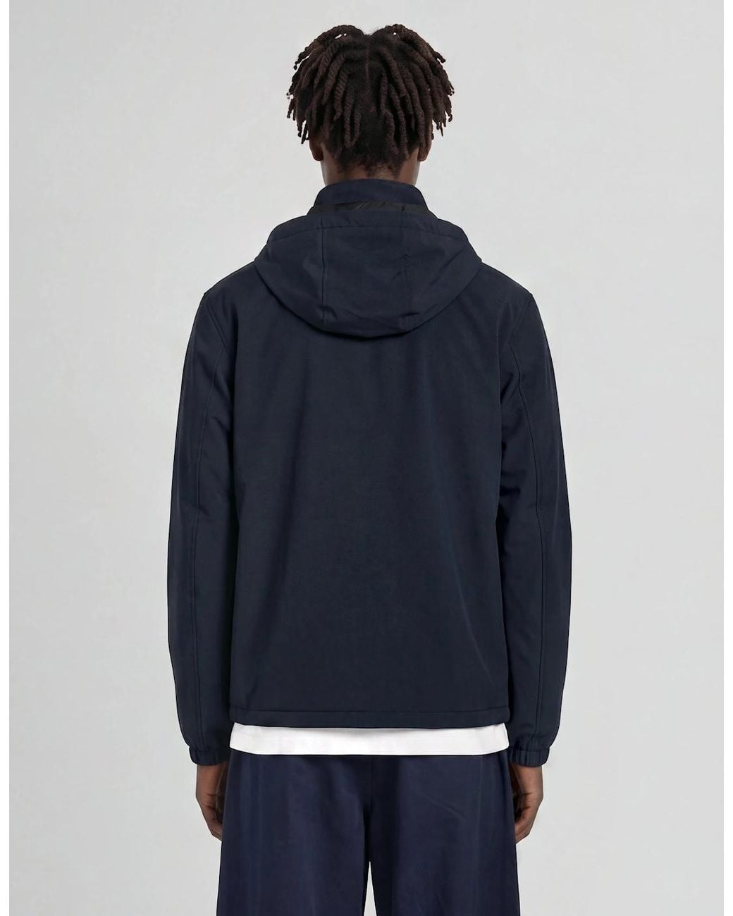 Lyle & Scott Blue Padded Technical Windbreaker Jacket for men