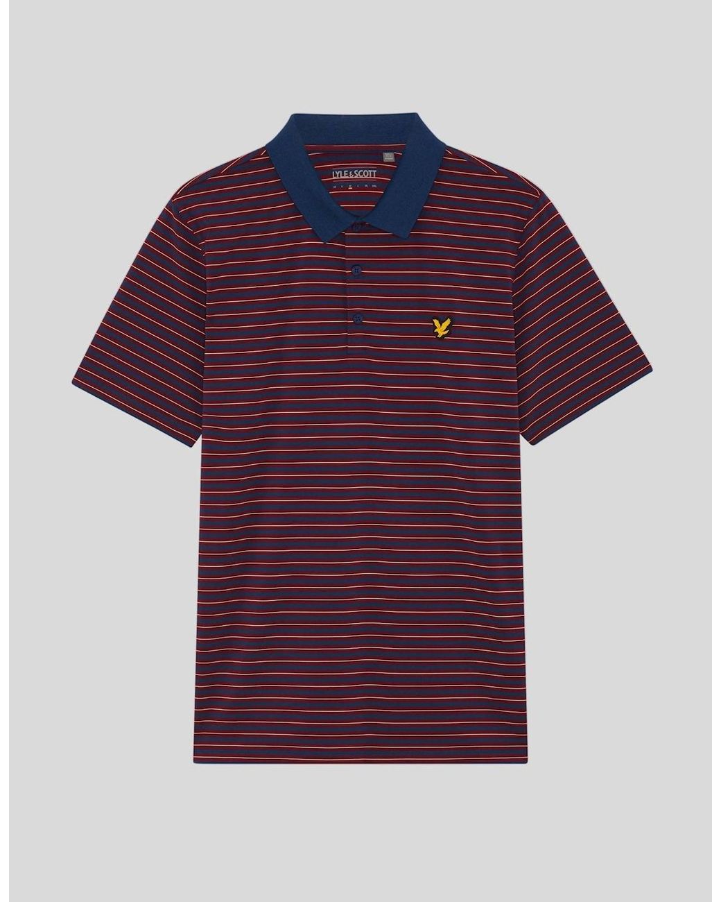 Lyle & Scott Purple Stripe Polo Shirt for men