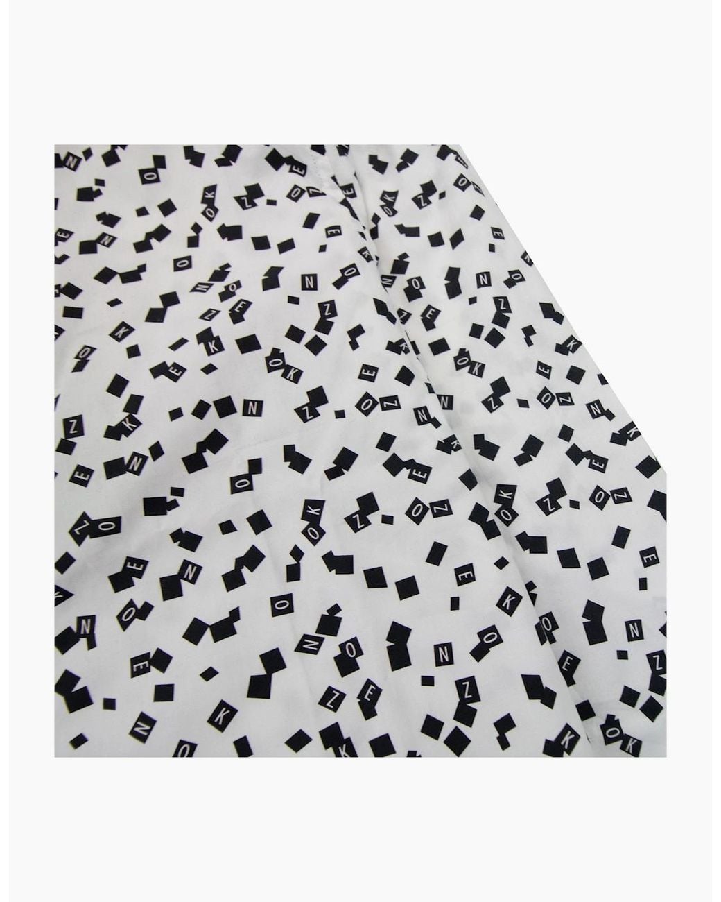 KENZO White All Over Print Letter Print Slim Fit Shirt for men