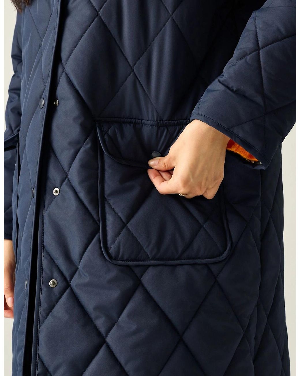 Regatta Blue Ladies Orla Kiely Eclipse Mid Length Jacket