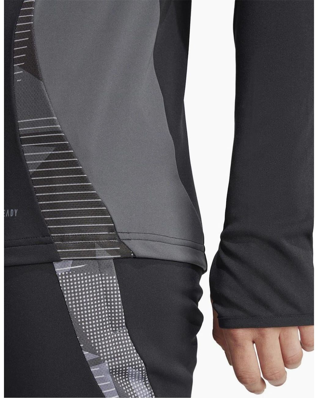 Adidas Black Tiro24 Funnel Neck Raglan Sleeve Athletic Top