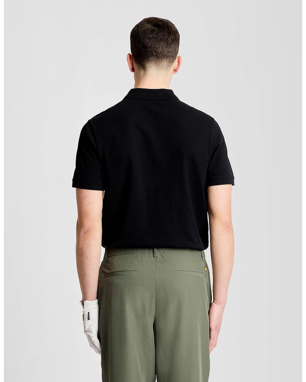 Lyle & Scott Black Lyle & Scott Golf Eagle Polo Shirt for men