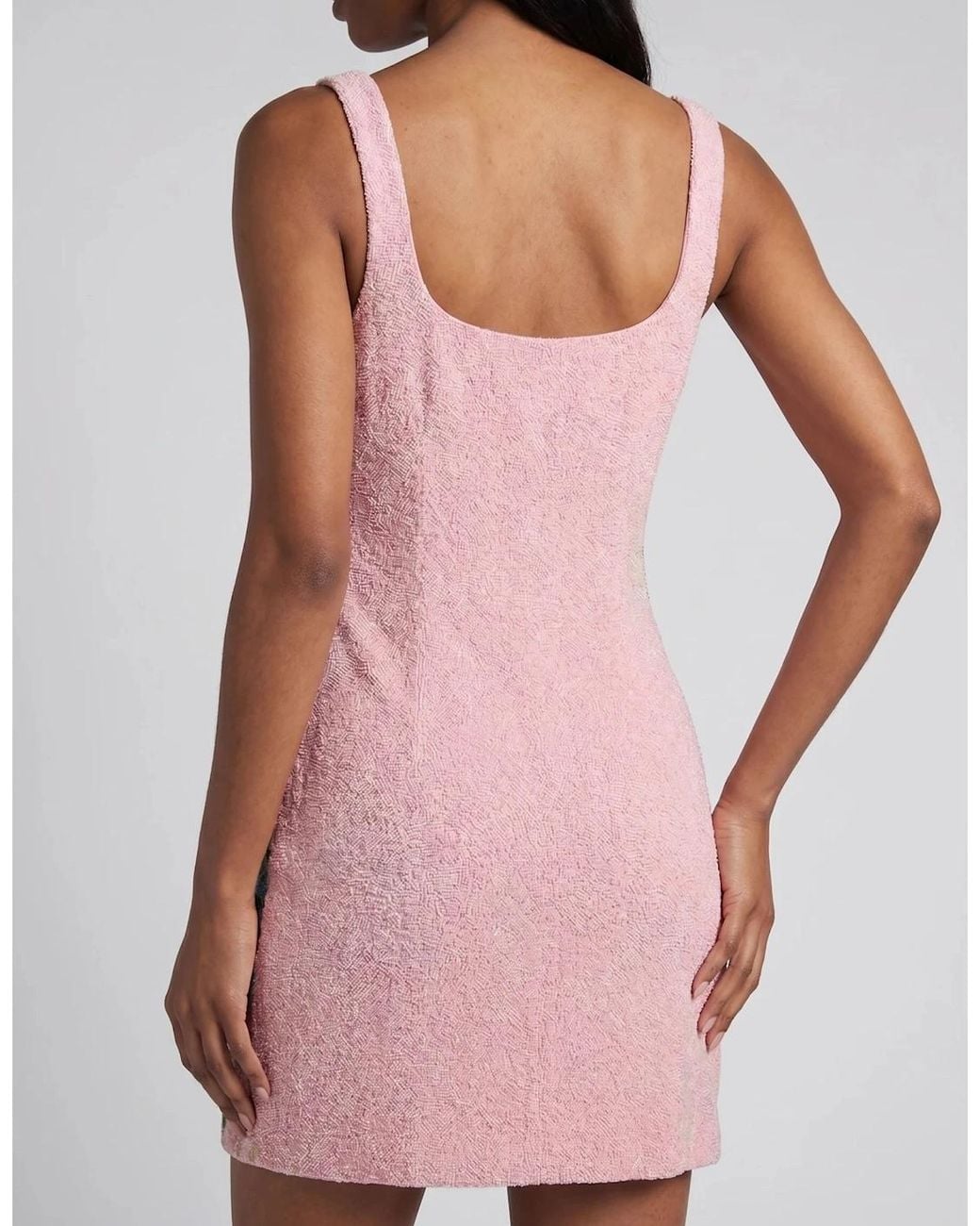 Oceanus Brown Paradise Safari Beaded Mini Dress