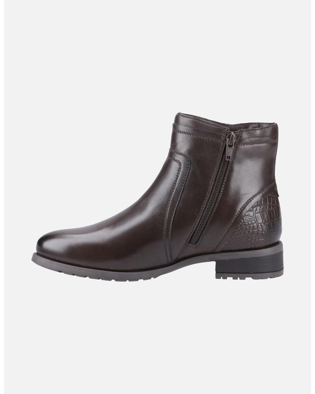 Hush Puppies Brown Scarlett Leather Boots