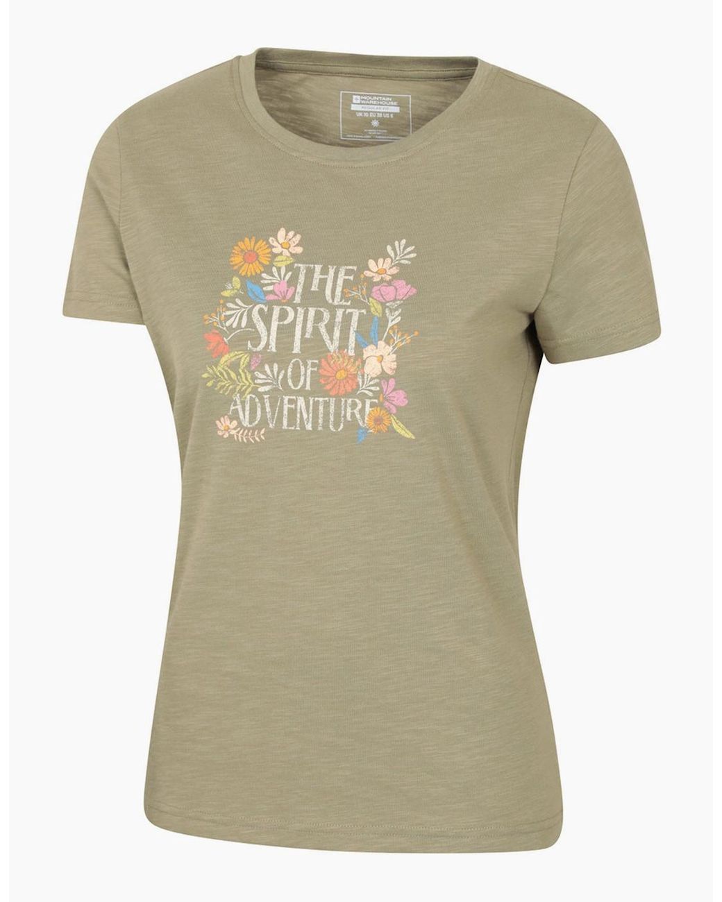 Mountain Warehouse Green Ladies Spirit Of Adventure Printed T-Shirt
