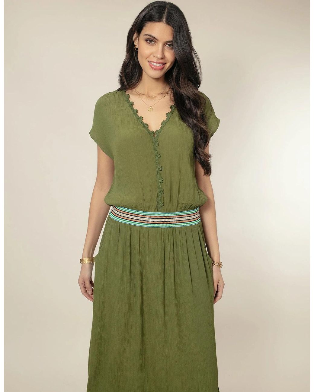 Nooki Design Green Cece Maxi Dress