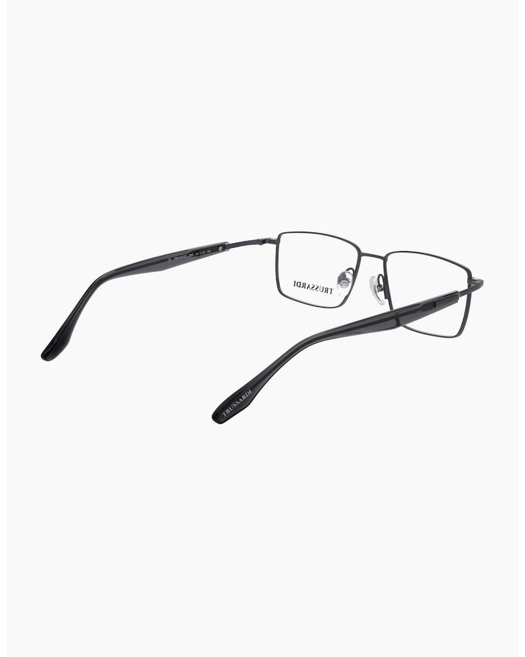 Trussardi Metallic Optical Frame Tsm1047Gt 09A 54 & Sunglasses Clip Tsm1047Gt 09Ag 54 for men