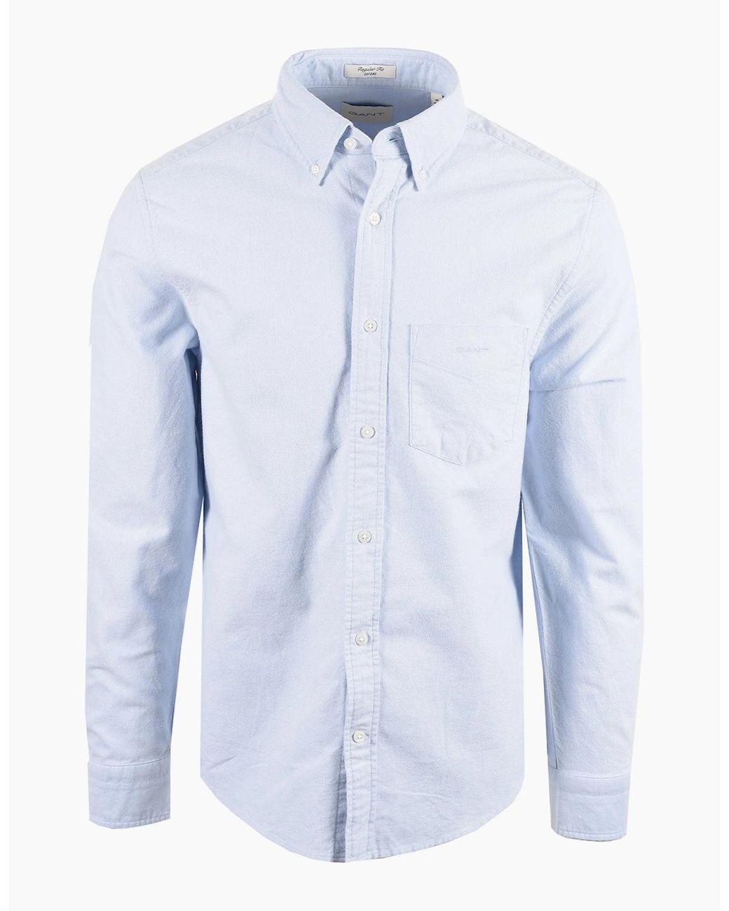 Gant Blue Reg Fit Brushed Oxford Shirt Clear Sky for men