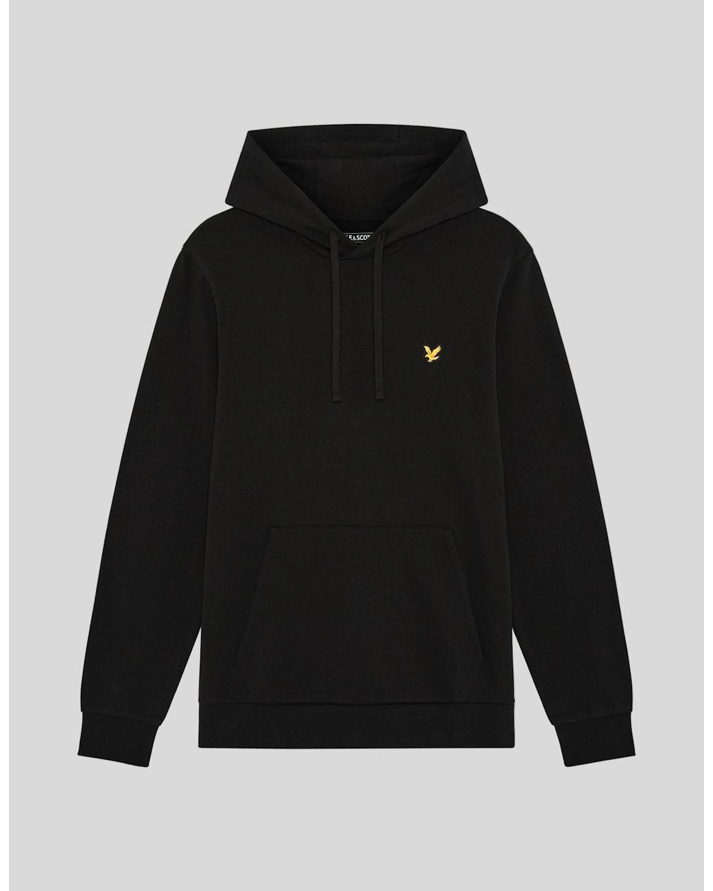 Lyle & Scott Black Sports Loopback Cotton Hoodie for men