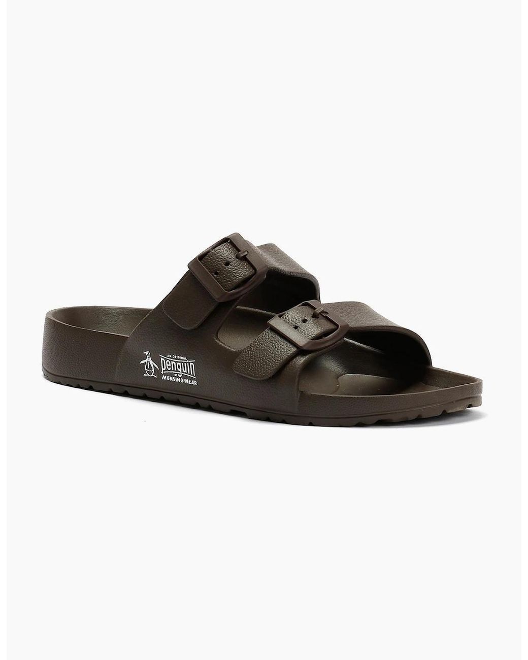 Original Penguin Brown Penguin Eden Chocolate Sandals for men