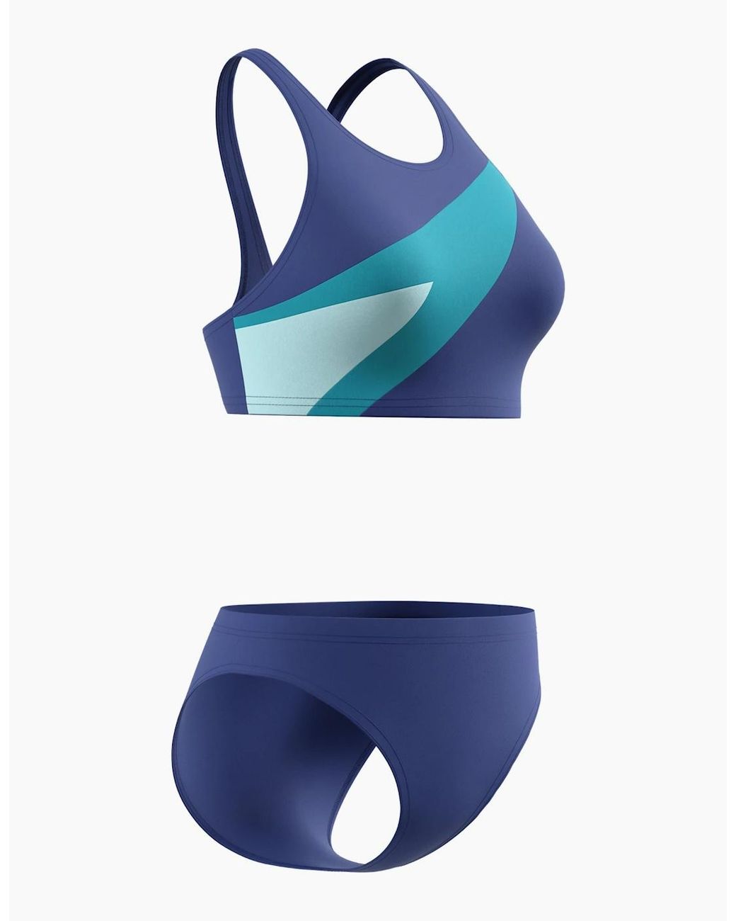 Speedo Blue Ladies Hyperboom Butterfly Back Two-Piece Swimsuit