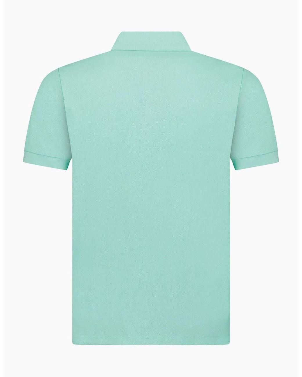 Burberry Green 'Hartford' Check Placket Polo Summer Mint for men