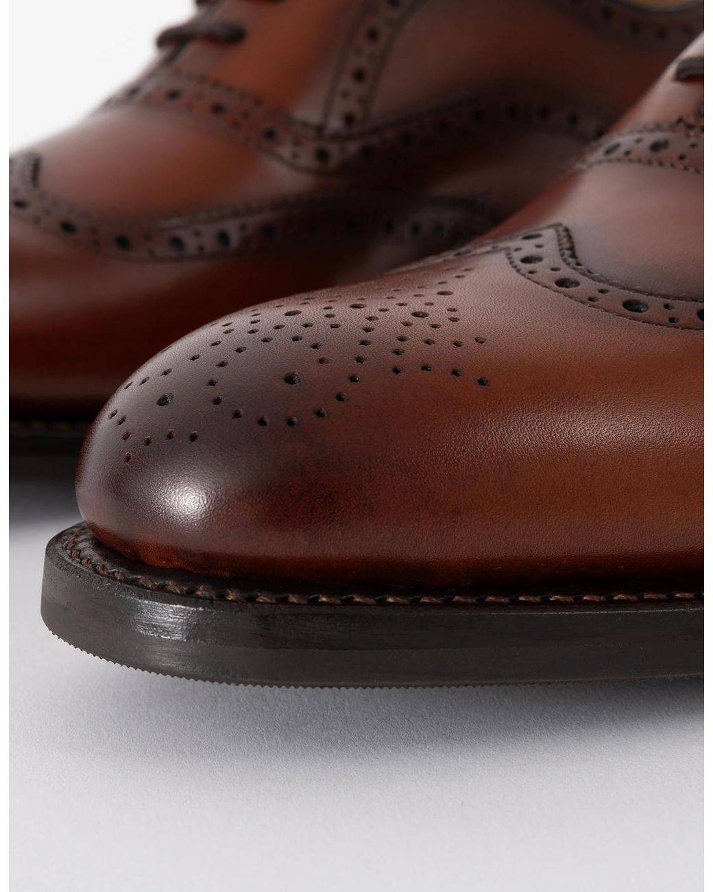 Oliver Sweeney Brown Hunstanton Hand Antiqued Calf Leather Oxford Shoes for men