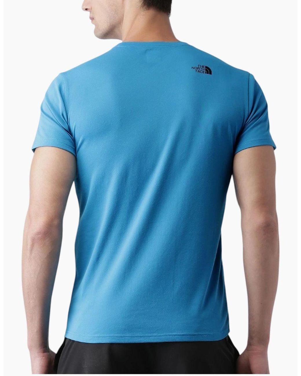 The North Face Blue T-Shirt T Shirt Simple Dome Sports Cotton Casual Crew Neck for men