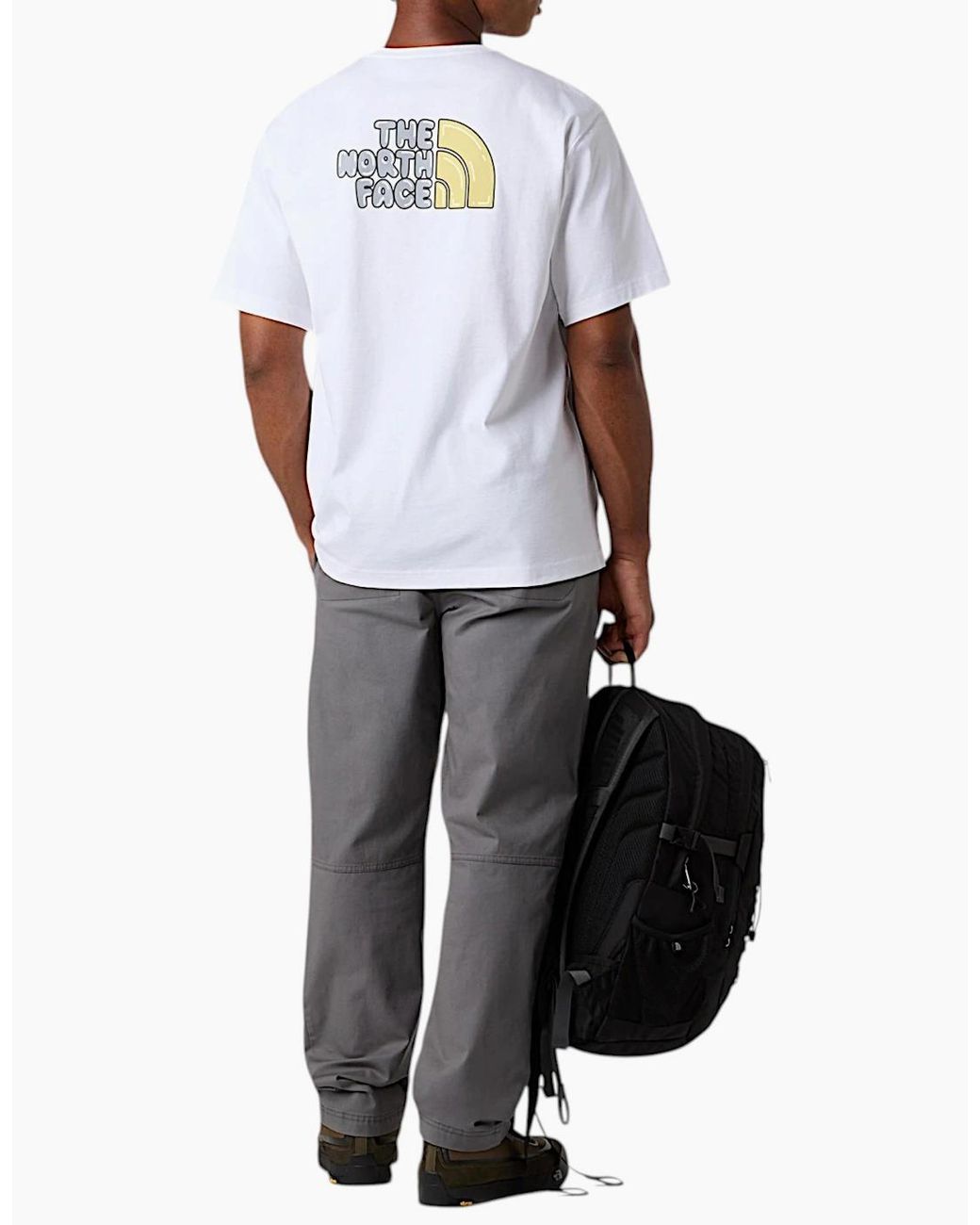 The North Face White T Shirt Bubble Logo Relaxed Fit Crew Neck Summer Tee for men