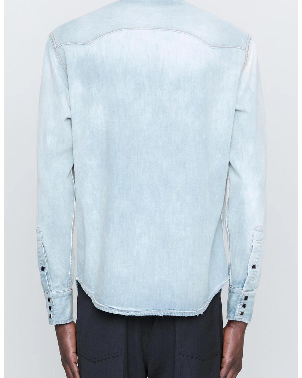 Amiri Blue Western Ls Shirt for men