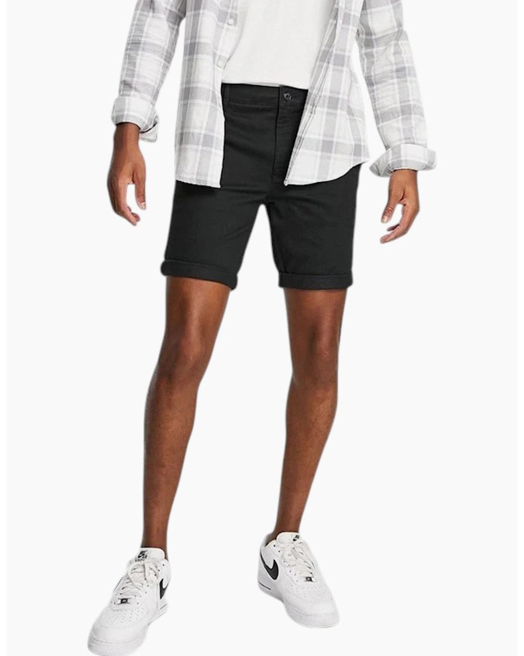 Topman Black Slim Chino Shorts 2Pack Bottom for men