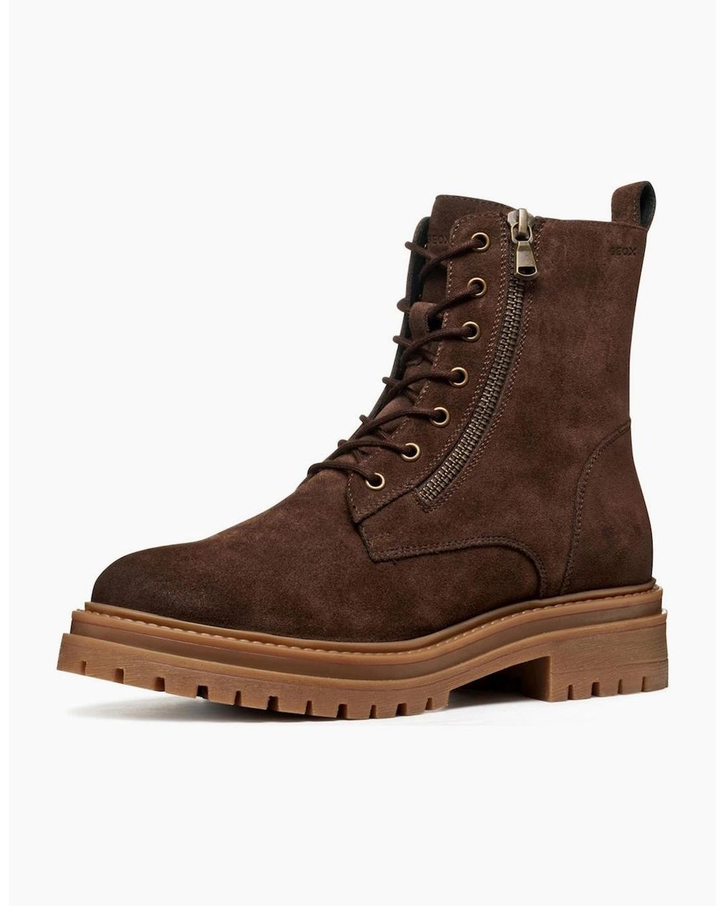 Geox Brown D Iridea F Leather Dark Boots