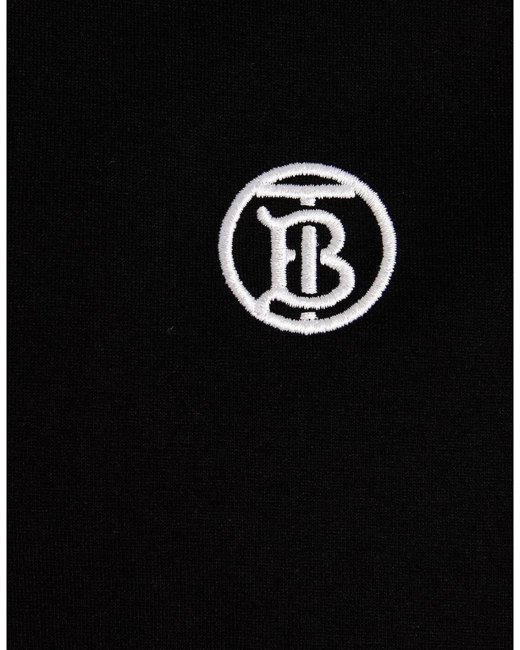 Burberry Black Parker Tb Circle Logo T-Shirt for men