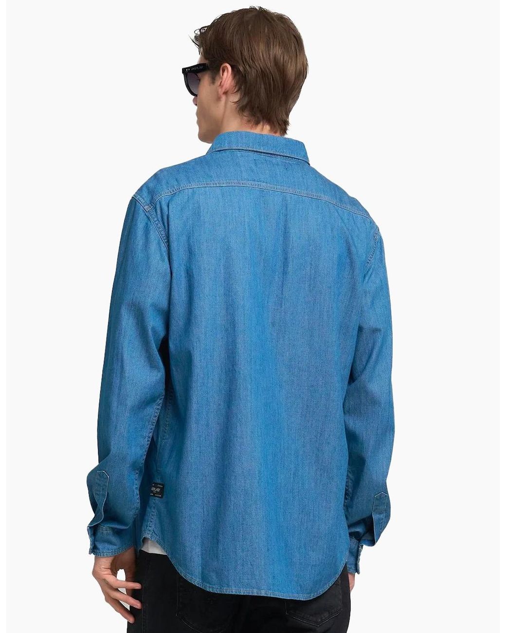 Replay Blue Denim Shirt for men
