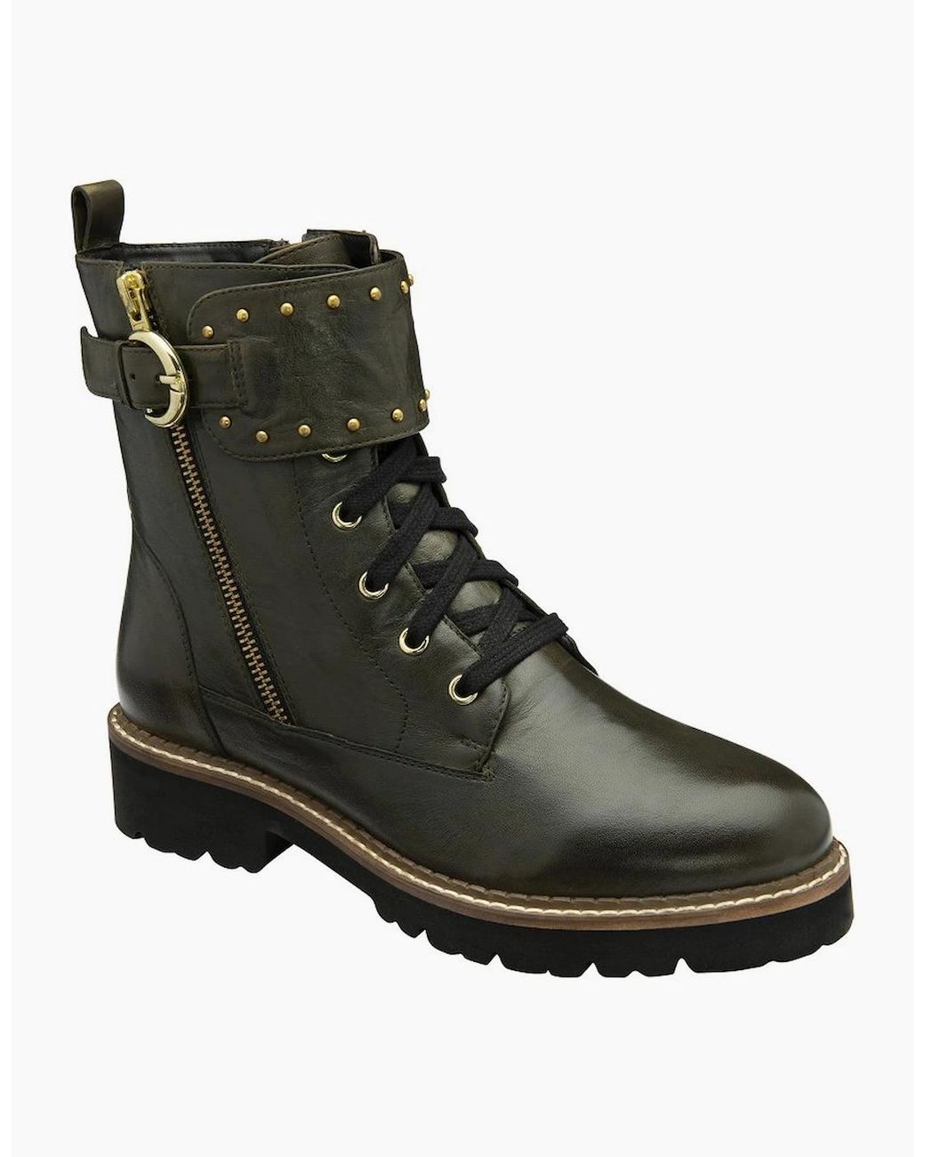 Lotus Black Foster Ankle Boots