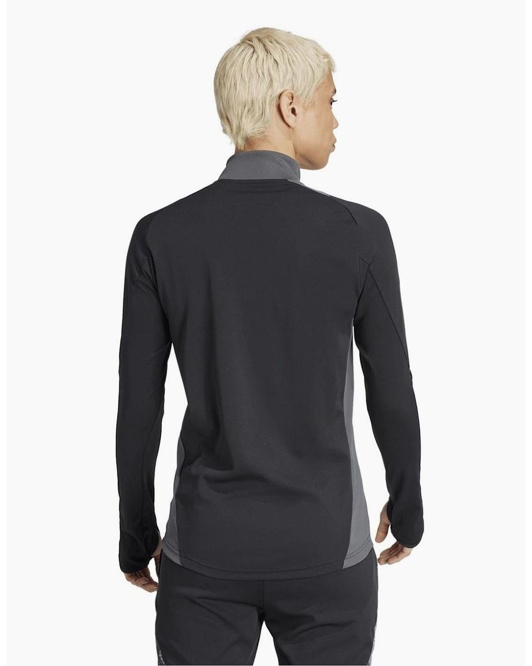 Adidas Black Tiro24 Funnel Neck Raglan Sleeve Athletic Top