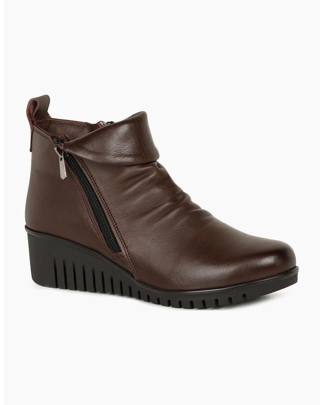 Lotus Brown Cordelia Ankle Boots