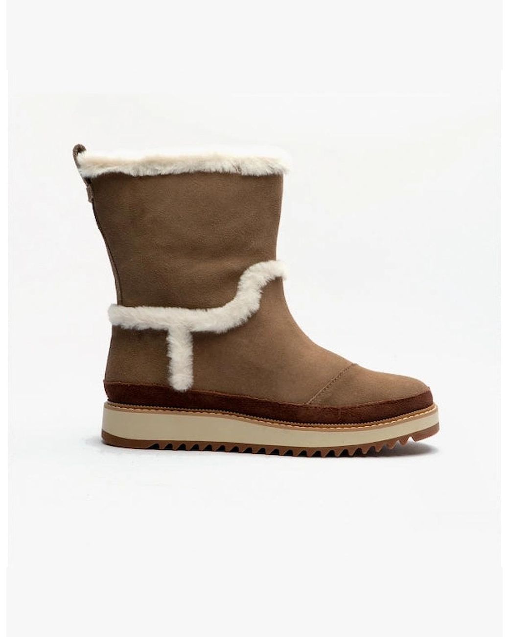 TOMS Brown Makenna Suede Boots Taupe