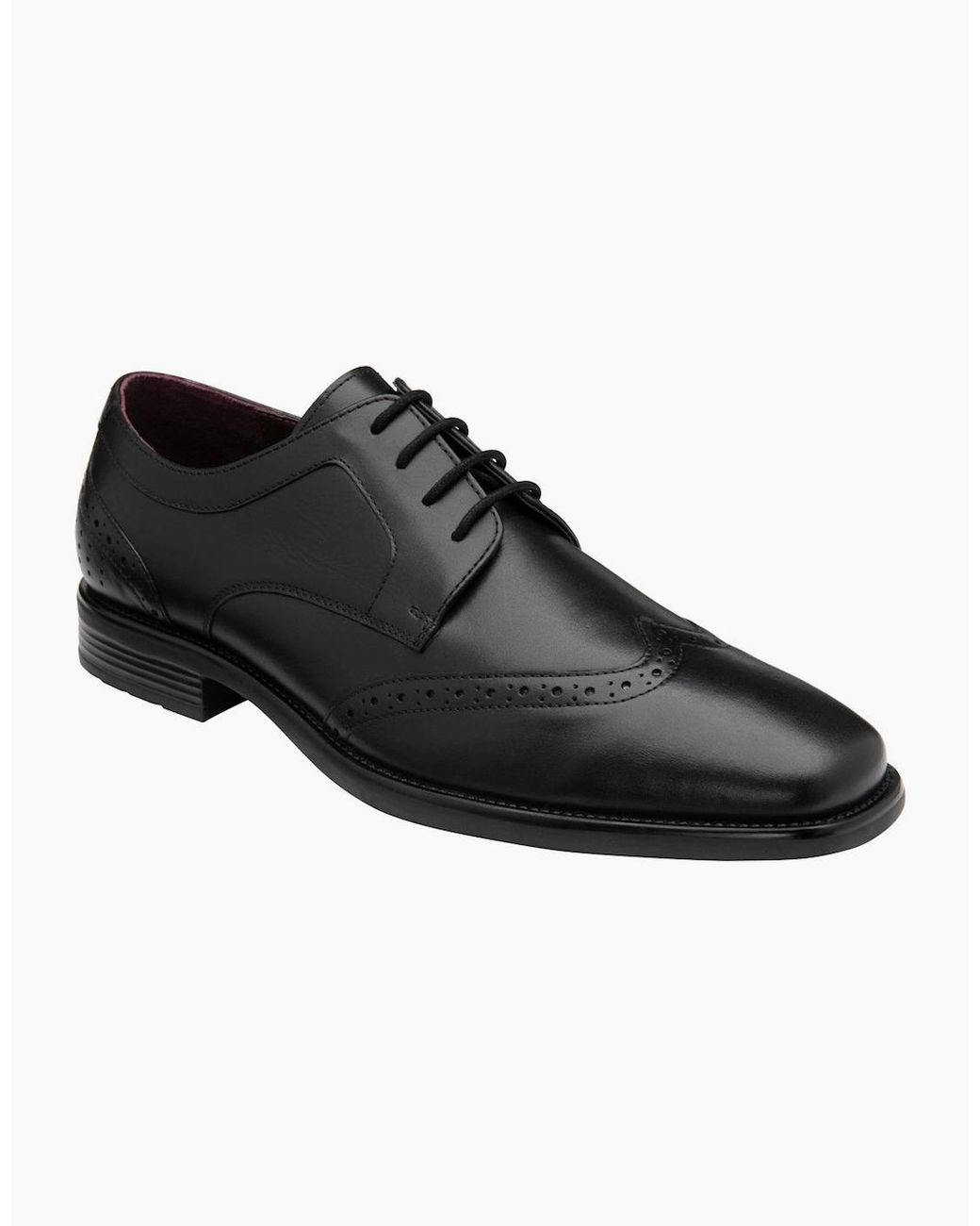 Lotus Black Dartford Wingtip Shoes for men