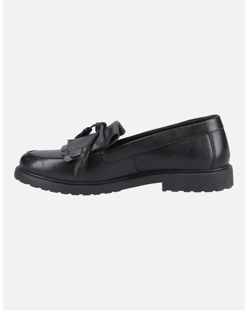 Hush Puppies Black Verity Kiltie Leather Loafers