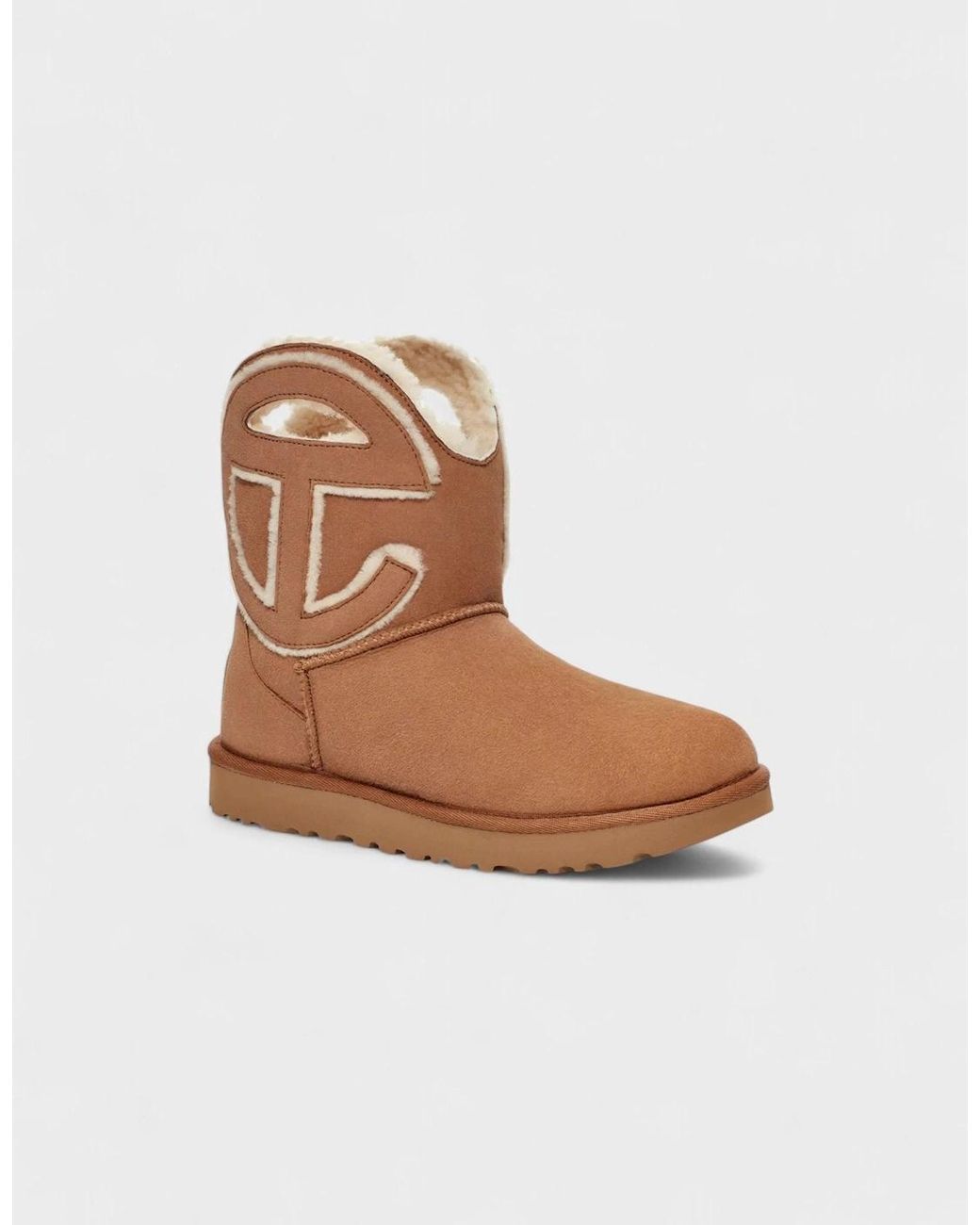 Ugg Brown X Telfar Logo Mini Boot Chestnut