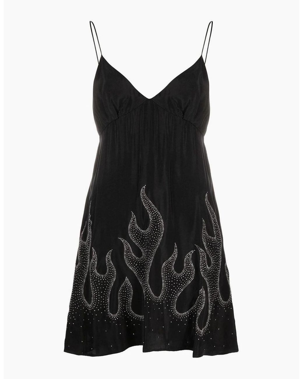 Palm Angels Black Women's Studded Burning Dress