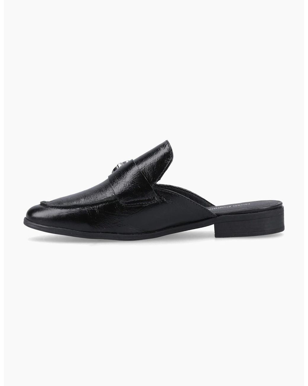 Hush Puppies Black Calla Leather Mules