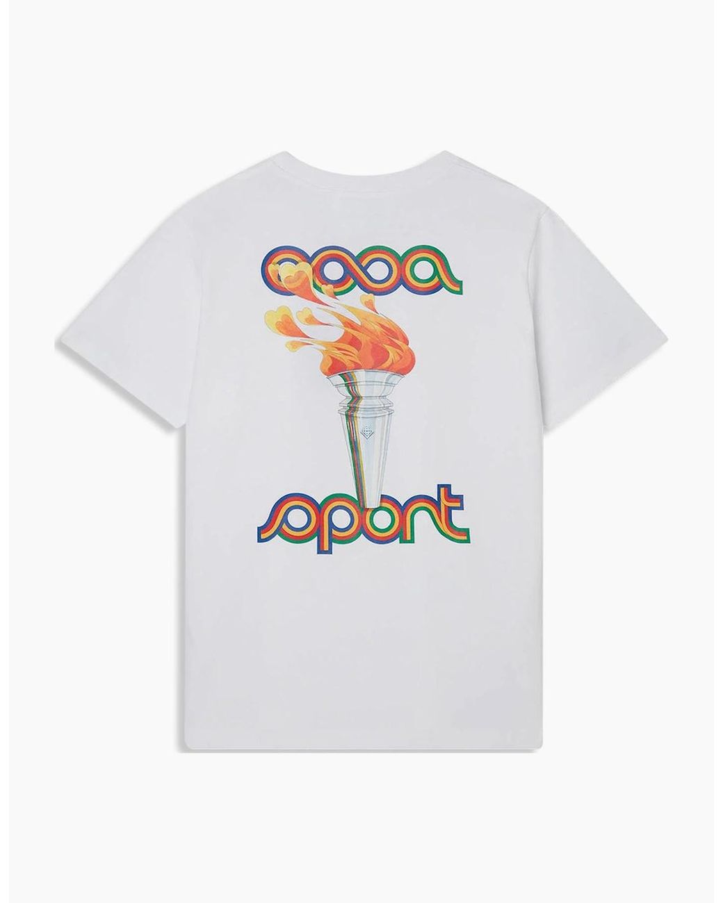 Casablanca White La Flamme Du Sport Printed T-Shirt for men